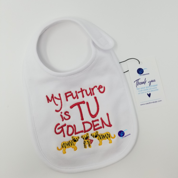 Tuskegee University – My TU is Golden – Embroidered Baby Bib