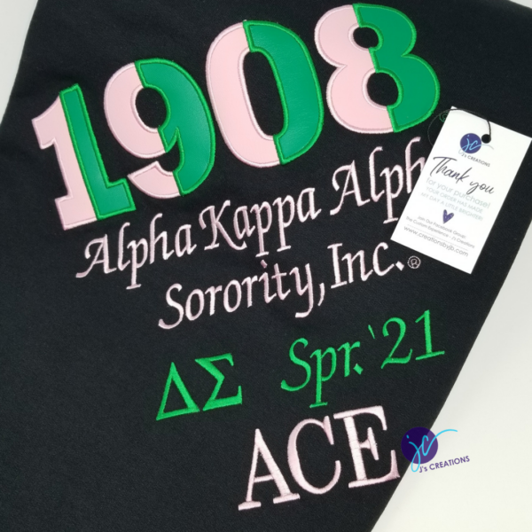 Alpha Kappa Alpha Split Embroidered Sorority Stadium Blanket, Sorority Blanket, AKA Blanket, 1908 Fleece Blanket, Initiation Blanket, Blanket, Throw