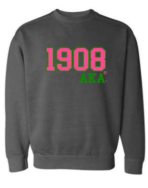 1908 AKA Comfort Colors Unisex Sweatshirt, Unisex Sweatshirt, Soror Sweatshirt, AKA Sweatshirt