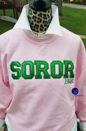 Green SOROR Embroidered Unisex Sweatshirt with Year