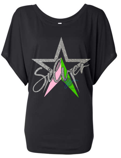 Silver Star Dolman Shirt – J's Creations – The Custom Experience