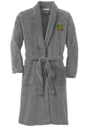 AKA Crest Plush Microfleece Shawl Collar Robe