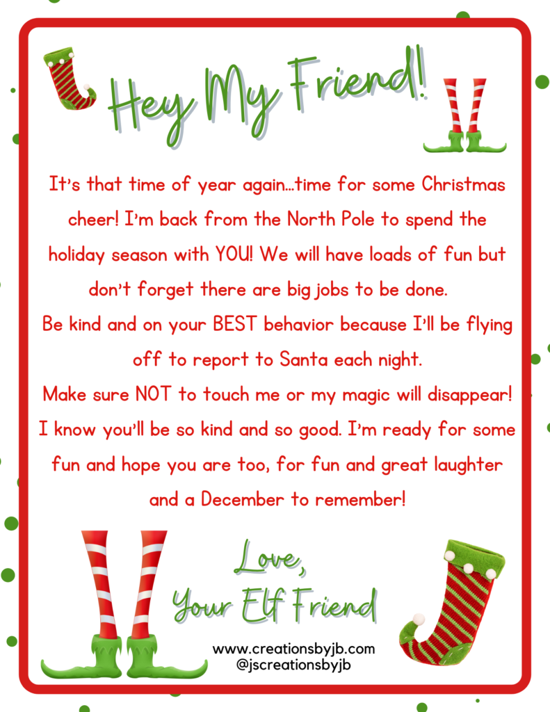 A letter from your elf friend