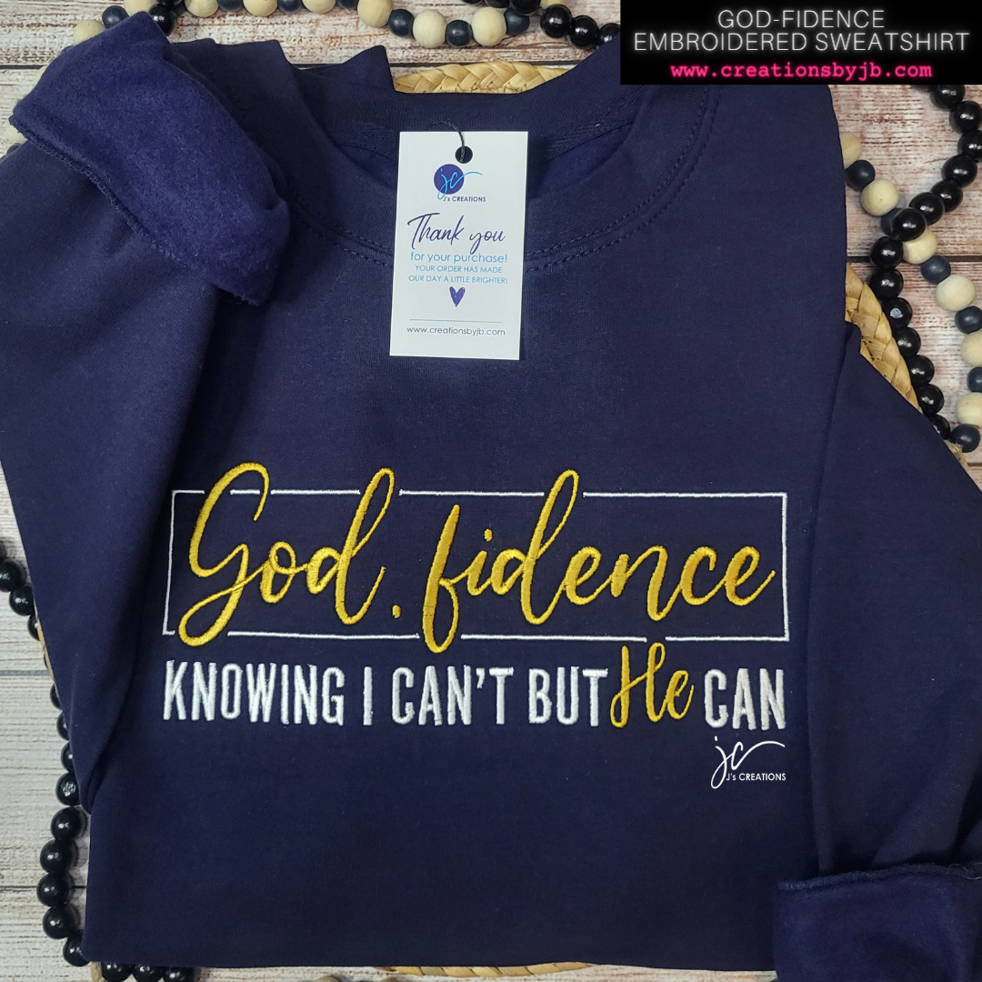 GOD-fidence Embroidered Unisex Sweatshirt
