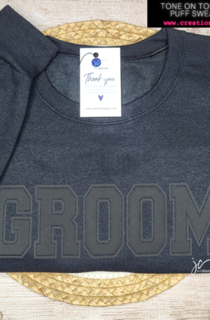 Groom Tone On Tone Puff Vinyl Unisex Sweatshirt