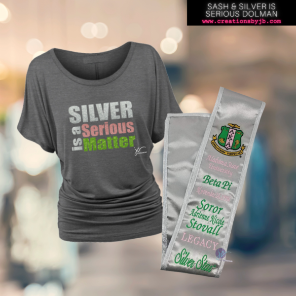 Milestone Shine Box with Dolman Shirt SILVER is a SERIOUS MATTER