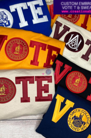 Custom VOTE Embroidered Unisex T Shirt