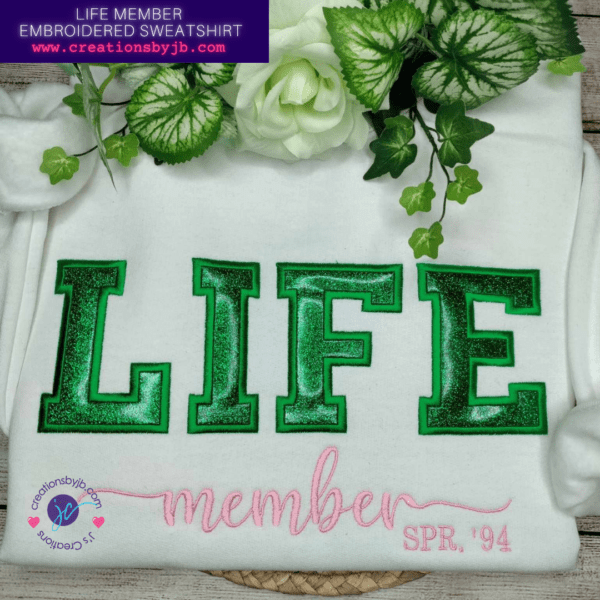 Life Member Embroidered Unisex Sweatshirt - Image 3